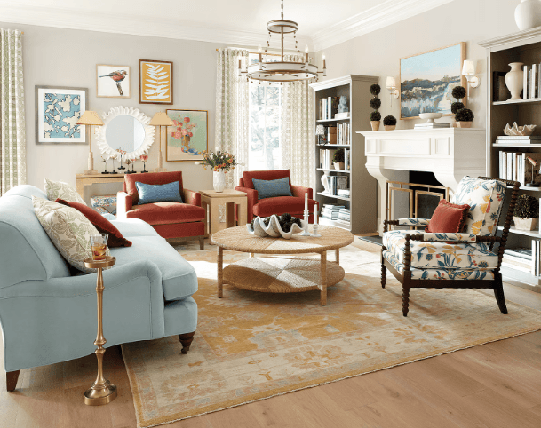 How to Use Colorful Paintings to Brighten a Neutral Interior